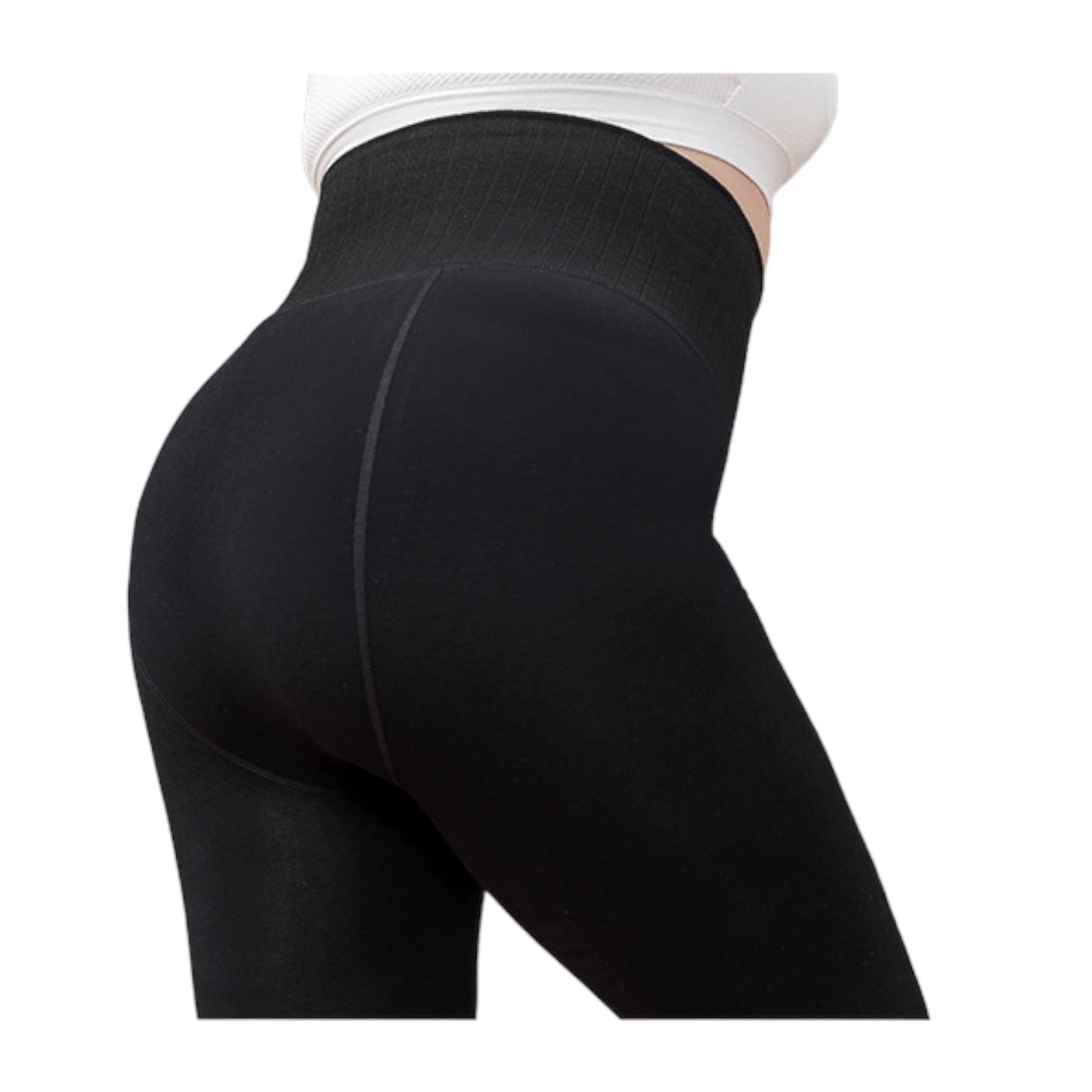 Pomapoma Shaplux Women's Cotton-feel High Waist Thermal Stirrup Tights - Regular & Plus Size