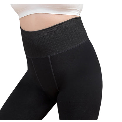 Pomapoma Shaplux Women's Cotton-feel High Waist Thermal Stirrup Tights - Regular & Plus Size