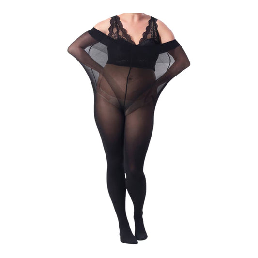 Women's Plus Size Hight Waist Slightly Butt Lift Tight Black Pomapoma