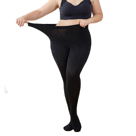 Women's Plus Size Thermal Fleece Tights Black Pomapoma